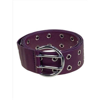 Ремень женский с люверсами из искусственной кожи, цвет  фиолетовый