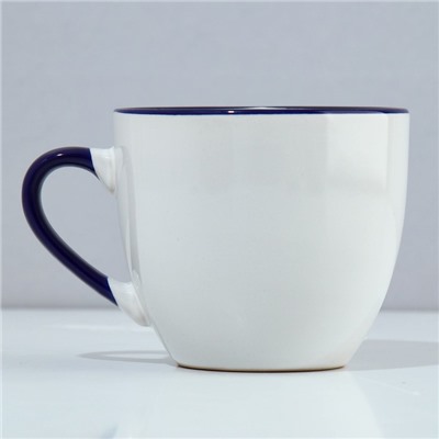 Чайная пара керамическая «Синие цветы», 250 мл