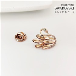 Брошь-значок с кристаллами Swarovski