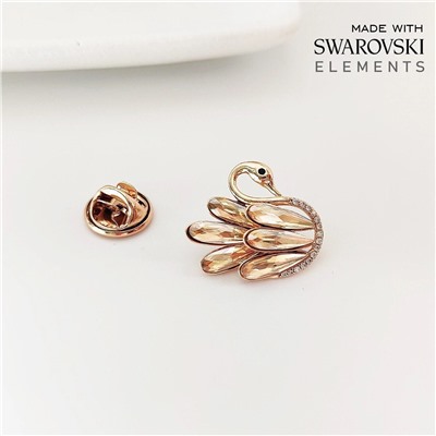 Брошь-значок с кристаллами Swarovski