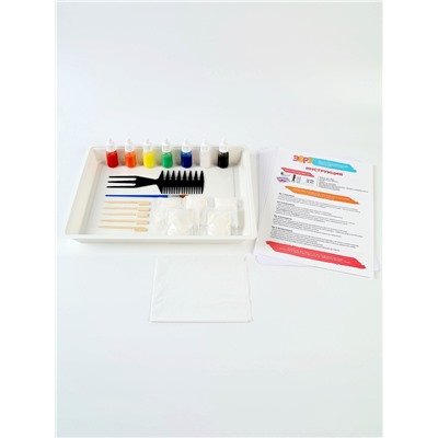 Набор для рисования на воде эбру, 7 цветов, А4