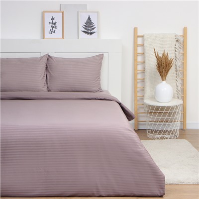 Постельное бельё 1.5-спальное LoveLife Brown line, страйп-сатин