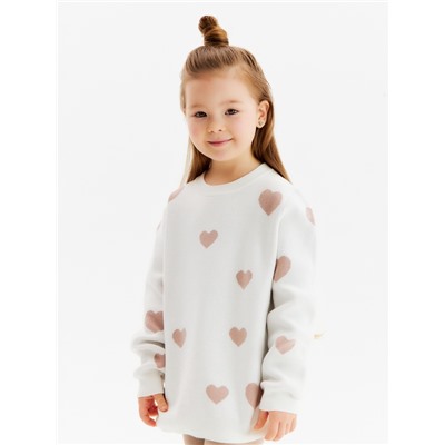 Джемпер детский KAFTAN Love, размер 30 (98-104 см), бежевый