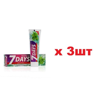 7Days Rezolut Зубная паста 100мл Свежая мята 3шт