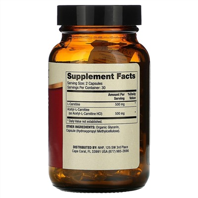 Dr. Mercola, комплекс карнитина, 1000 мг, 60 капсул