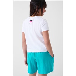 Комплект трикотажный для девочек: фуфайка (футболка), шорты PLAYTODAY, 1240342