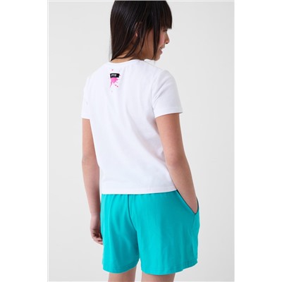 Комплект трикотажный для девочек: фуфайка (футболка), шорты PLAYTODAY, 1240342