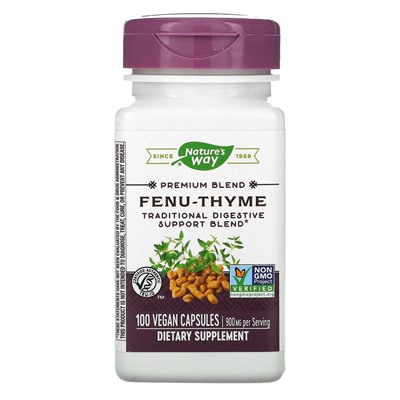 Nature's Way, Fenu-Thyme, 450 мг, 100 веганских капсул
