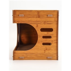 Когтеточка-лежанка «Пижон» из гофрокартона с кошачьей мятой «Таунхаус», 44×33×32 см