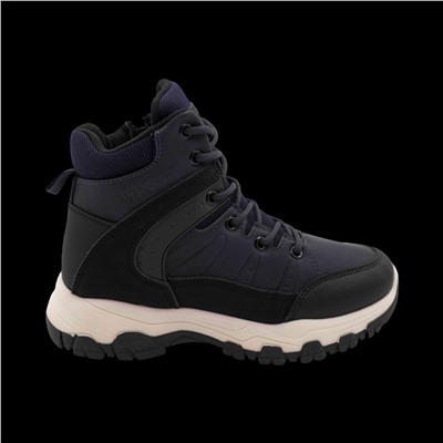 Кроссовки зимние на меху 1901-2 синие п/п