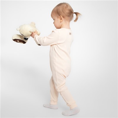 Комбинезон детский MINAKU: Basic Line BABY, рост 80-86, кремовый