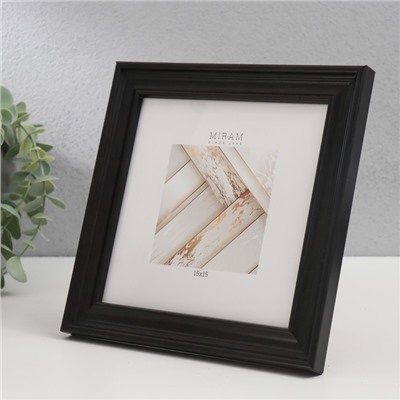 Фоторамка для фото 15×15 см «МИРАМ», пластик, коричневый, (пластиковый экран)