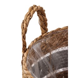 Набор кашпо «Инга», 3 шт., 20.5×25 – 25.5×28 – 27×33 см, серая полоса