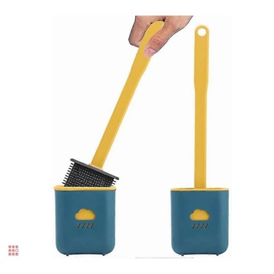 Ершик для унитаза силиконовый с креплением на стену и пол