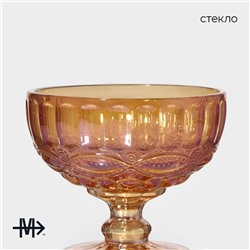 Креманка Magistro «Ла-Манш», 350 мл, 12×10.5 см, стекло, янтарная