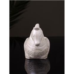 Кашпо гипс «Лошадка с орнаментом», 8×9×6 см, перламутр