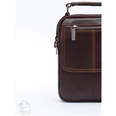 Сумка мужская кожаная 632M brown Fuzhiniao в Новосибирске