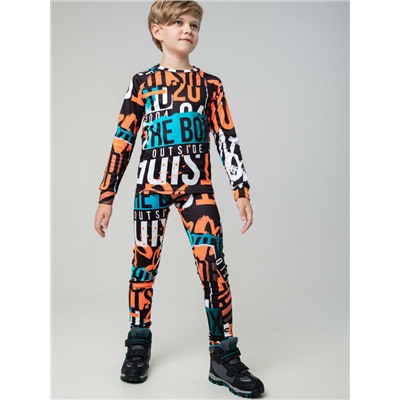 Термокомплект трикот. для мальчиков: фуфайка (футболка) с длин. рук, брюки