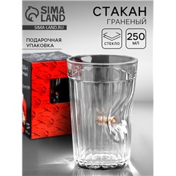 Стакан гранёный с пулей «Новый год», 250 мл