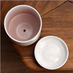 Горшок для цветов «Афродита», керамический, с поддоном, 3.4 л, белый