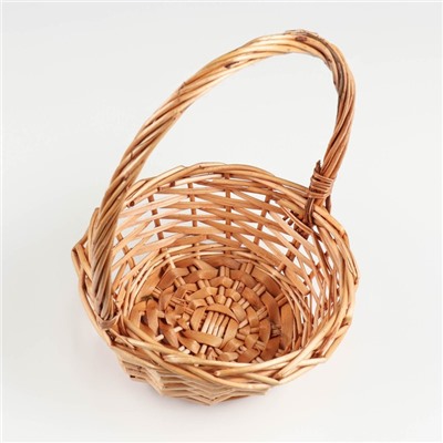 Корзина плетёная для хранения «Кли», ива, круглая, набор 3 шт.