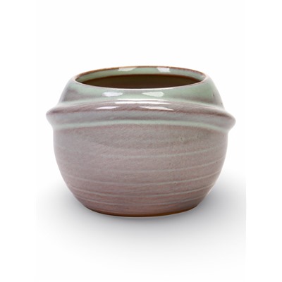 Декоративный горшок для цветов «Сатурн», 6×6×6 см, керамический, серый, Greengo