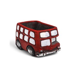 Горшок для цветов «Автобус Барт» керамический, 300 мл, 11.5×7×7 см, красный