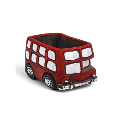 Горшок для цветов «Автобус Барт» керамический, 300 мл, 11.5×7×7 см, красный