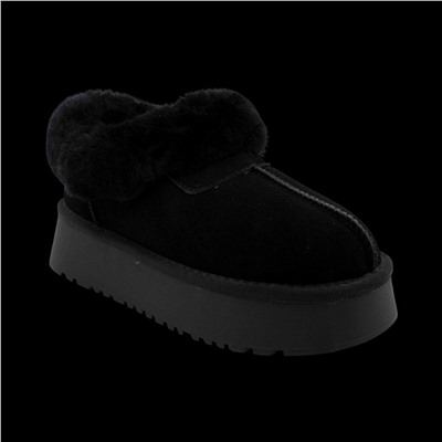 Угги из натуральной кожи 702-1 черные п/п