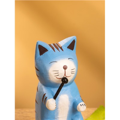Сувенир «Кот с микрофоном», 3×4×8 см, дерево, МИКС