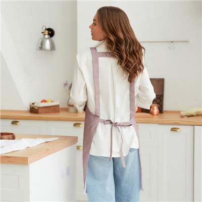 Фартук «Этель. Однотонный», серый, 65×70 см, 100% п/э