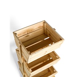 Стеллаж деревянный, 3 ящика 100×54×50 см, «Добропаровъ»