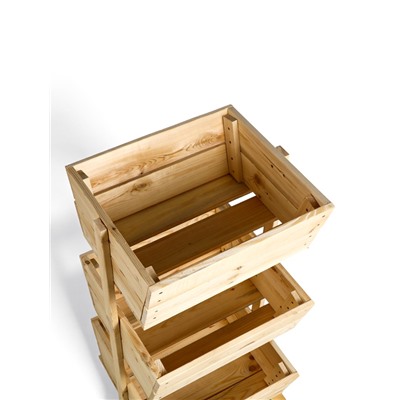 Стеллаж деревянный, 3 ящика 100×54×50 см, «Добропаровъ»