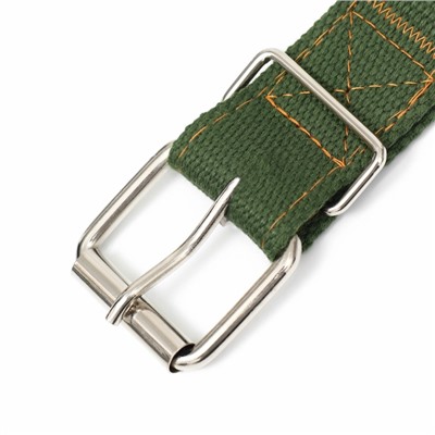 Брезентовый ошейник, 72×3.5 см, двухслойный, цвет хаки