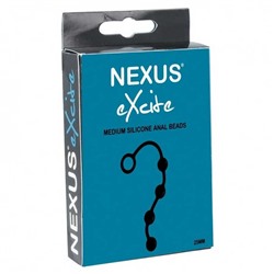 Черная анальная цепочка NEXUS Excite М - 28 см.