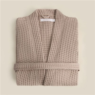 Халат вафельный мужской SL HOME: Boho «Саббиа», размер M, хлопок 100%, коричневый