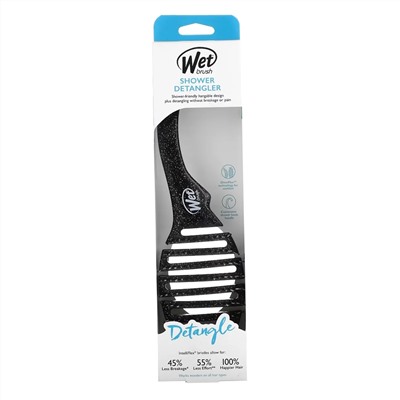 Wet Brush Расческа для душа / Shower Detangler Black Glitter BWR801BLACKGL, черный глиттер 24590