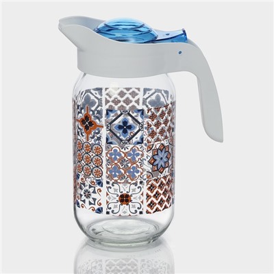 Кувшин для воды стеклянный «Мозаика», 1 л, 9×20 см