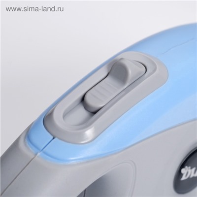 Рулетка DIIL, 5 м, до 40 кг, лента, прорезиненная ручка, голубая, серая