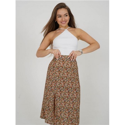 Юбка Хельга (Цветы бежевый)