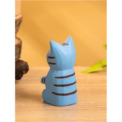 Сувенир «Кот с микрофоном», 3×4×8 см, дерево, МИКС