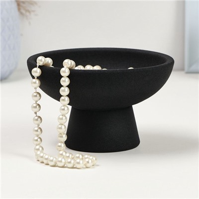 Декоративное кашпо - ваза для цветов «Кристофер», 13×13×8 см, керамическое, чёрное