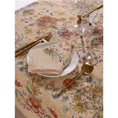 Скатерть «Этель» Floral pattern, размер 147×112 ±2 см с ГМВО, 100% хлопок, саржа 190 г/м²