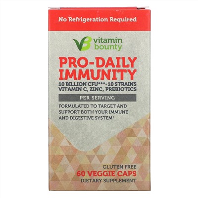 Vitamin Bounty, Pro-Daily Immunity, 10 Billion CFU, 60 Veggie Caps