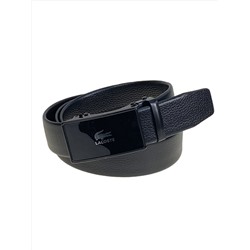 Ремень мужской с автоматической пряжкой из искусственной кожи, цвет черный