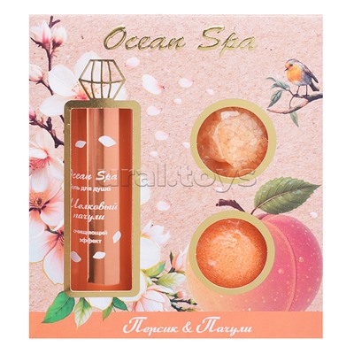 Набор бурлящих шаров "Ocean Spa" 370г Персик и пачули