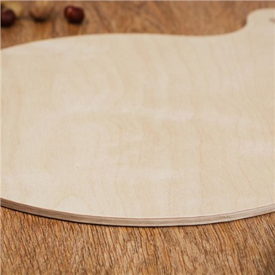 Доска разделочная деревянная «Круг с ручкой классика», 38×30×0.6 см