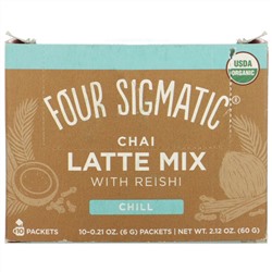 Four Sigmatic, Chai Latte Mix with Reishi, 10 Packets, 0.21 oz (6 g) Each