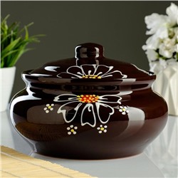 Пельменница Псковский гончар, керамика, 1.8 л, 15×20.8 см, коричневая