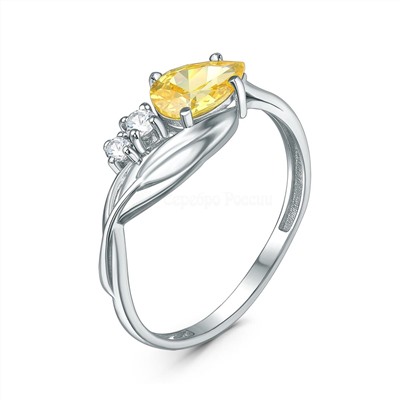 Серьги из серебра с фианитами родированные 2-4091-001